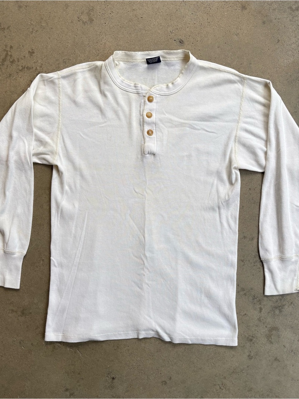 Vintage Duofold Thermal Henley Men's Large Made in the USA Base Layer